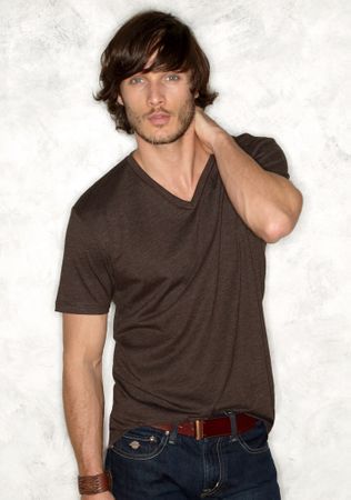 Next Level Men's T-Shirt V-Neck CVC Cotton/Poly Tee Shirt