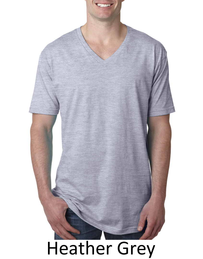 Next Level Men’s TShirt VNeck Fitted Cotton Tee Shirt Next Level