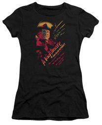 Nightmare On Elm Street Juniors Shirt Freddy Claws Black T-Shirt