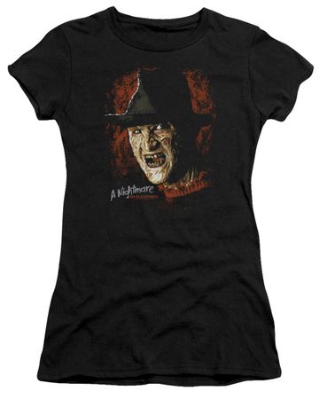 Nightmare On Elm Street Juniors Shirt Freddy Krueger Black T-Shirt
