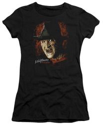 Nightmare On Elm Street Juniors Shirt Freddy Krueger Black T-Shirt