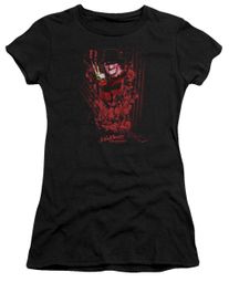Nightmare On Elm Street Juniors Shirt One Two Freddys Coming For You Black T-Shirt
