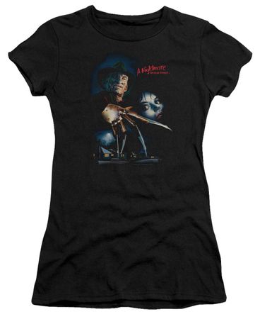 Nightmare On Elm Street Juniors Shirt Poster Black T-Shirt