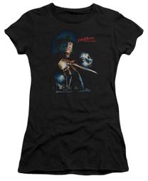 Nightmare On Elm Street Juniors Shirt Poster Black T-Shirt