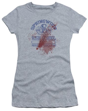 Nightmare On Elm Street Juniors Shirt Springwood High Victim Heather Grey T-Shirt