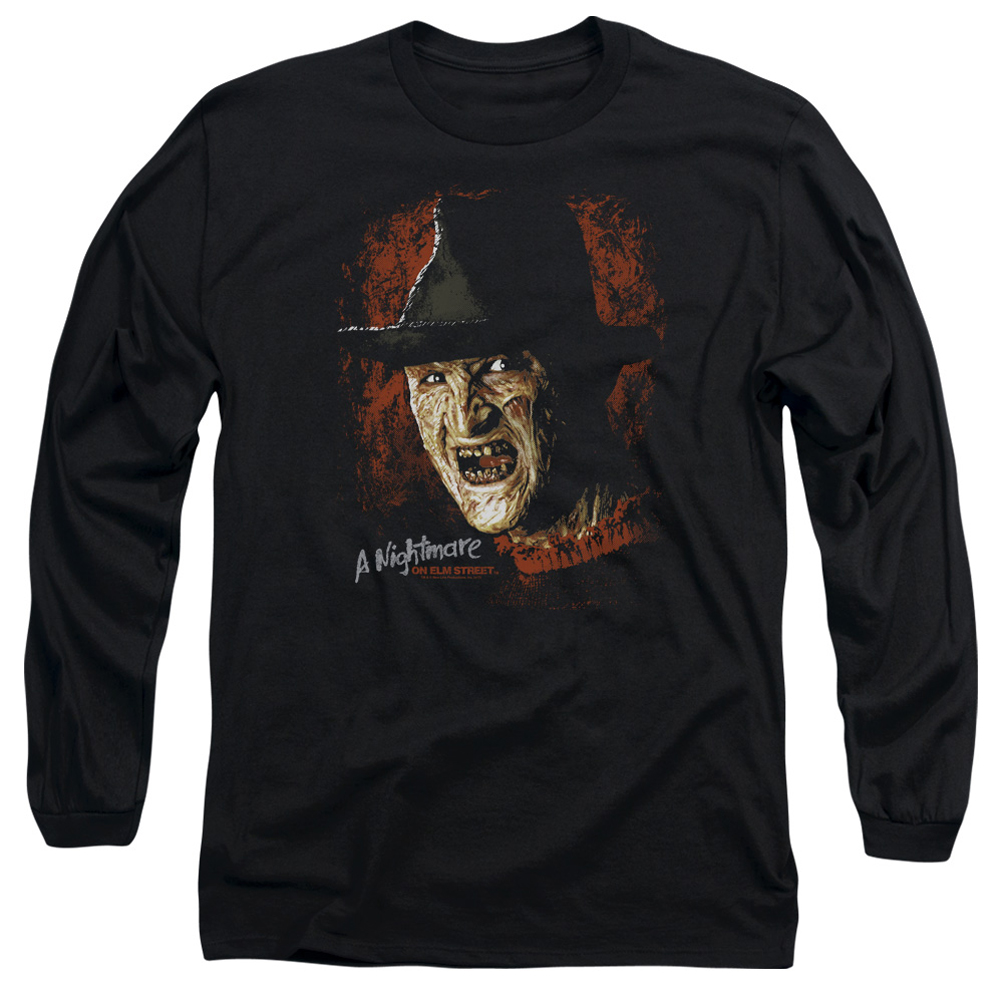 Nightmare On Elm Street Long Sleeve Shirt Freddy Krueger Black Tee