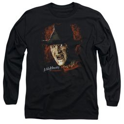 Nightmare On Elm Street Long Sleeve Shirt Freddy Krueger Black Tee T-Shirt