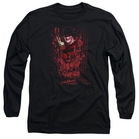 Nightmare On Elm Street Long Sleeve Shirt One Two Freddys Coming For You Black Tee T-Shirt
