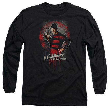 Nightmare On Elm Street Long Sleeve Shirt Springwood Slasher Black Tee T-Shirt