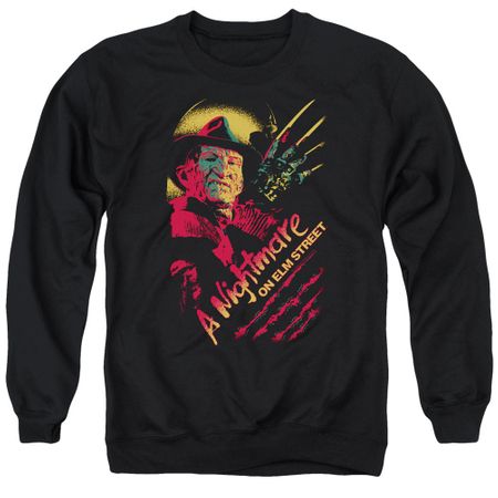 Nightmare On Elm Street Sweatshirt Freddy Claws Adult Black Sweat Shirt