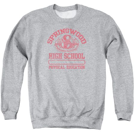 Nightmare On Elm Street Sweatshirt Springwood High Adult Heather Grey Sweat Shirt