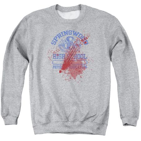 Nightmare On Elm Street Sweatshirt Springwood High Victim Adult Heather Grey Sweat Shirt