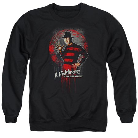Nightmare On Elm Street Sweatshirt Springwood Slasher Adult Black Sweat Shirt