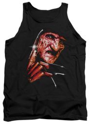 Nightmare On Elm Street Tank Top Freddy's Face Black Tanktop Nightmare On Elm Street Tank Top Freddy's Face Black Tanktop