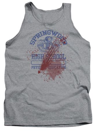 Nightmare On Elm Street Tank Top Springwood High Victim Heather Grey Tanktop