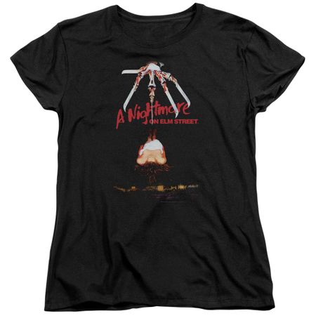 Nightmare On Elm Street Womens Shirt Alternate Poster Black T-Shirt