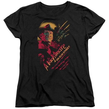 Nightmare On Elm Street Womens Shirt Freddy Claws Black T-Shirt