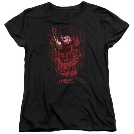 Nightmare On Elm Street Womens Shirt One Two Freddys Coming For You Black T-Shirt