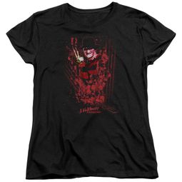 Nightmare On Elm Street Womens Shirt One Two Freddys Coming For You Black T-Shirt