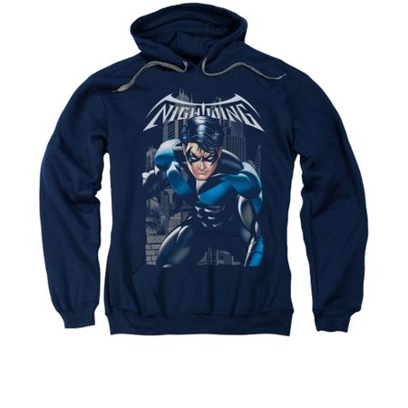 Nightwing DC Comics Hoodie Sweatshirt A Legacy Navy Blue Adult Hoody Sweat Shirt