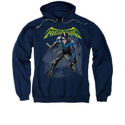 Nightwing DC Comics Hoodie Sweatshirt Nightwing Navy Blue Adult Hoody Sweat Shirt