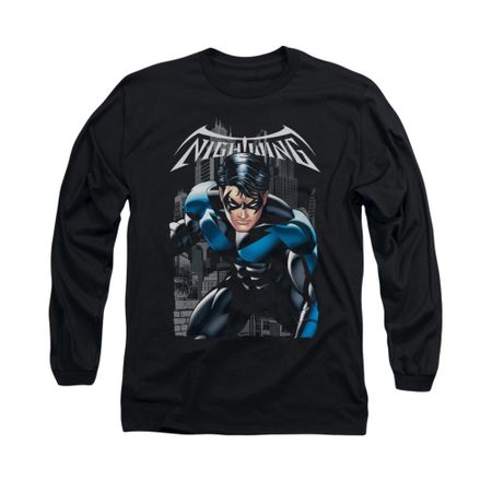 Nightwing DC Comics Shirt A Legacy Long Sleeve Black Tee T-Shirt