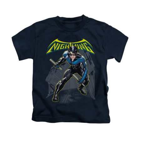Nightwing DC Comics Shirt Nightwing Kids Navy Blue Youth Tee T-Shirt