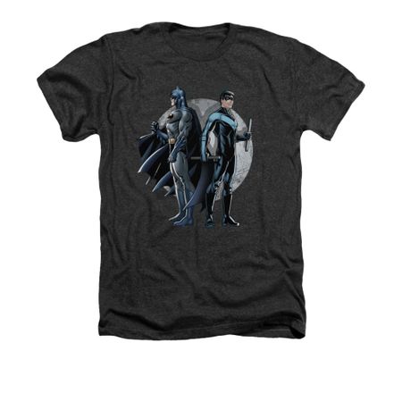 Nightwing DC Comics Shirt Spotlight Adult Heather Charcoal Tee T-Shirt
