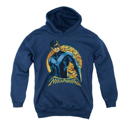 Nightwing DC Comics Youth Hoodie Moon Navy Blue Kids Hoody