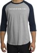 No Soup For You - Adult 3/4 Sleeve Raglan Heather Grey/Navy Tee