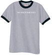 No Soup For You - Adult Ringer Heather Grey/Black Tee