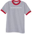 No Soup For You - Adult Ringer Heather Grey/Red Tee