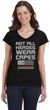 Not All Heroes Wear Capes Firefighter Ladies Fit V-Neck T-Shirt
