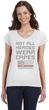Not All Heroes Wear Capes Firefighter Ladies Fit V-Neck T-Shirt