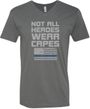 Not All Heroes Wear Capes Police Officer Adult V-Neck T-Shirt