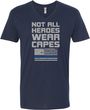 Not All Heroes Wear Capes Police Officer Adult V-Neck T-Shirt