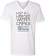 Not All Heroes Wear Capes Police Officer Adult V-Neck T-Shirt