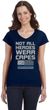 Not All Heroes Wear Capes Police Officer Ladies Fit V-Neck T-Shirt