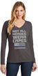 Not All Heroes Wear Capes Police Officer Ladies Long Sleeve V-Neck T-Shirt