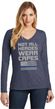 Not All Heroes Wear Capes Police Officer Ladies Long Sleeve V-Neck T-Shirt