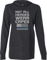 Not All Heroes Wear Capes Police Officer Lightweight Hoodie T-Shirt Not All Heroes Wear Capes Police Officer Lightweight Hoodie T-Shirt