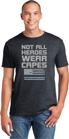 Not All Heroes Wear Capes Police Officer Soft Style Unisex T-Shirt