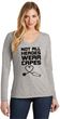 Not All Heroes Wear Capes Stethoscope Ladies Long Sleeve V-Neck T-Shirt