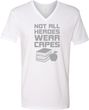 Not All Heroes Wear Capes Teacher Adult V-Neck T-Shirt