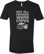 Not All Heroes Wear Capes Teacher Adult V-Neck T-Shirt
