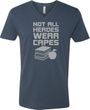 Not All Heroes Wear Capes Teacher Adult V-Neck T-Shirt