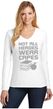 Not All Heroes Wear Capes Teacher Ladies Long Sleeve V-Neck T-Shirt