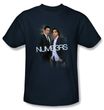 Numb3rs T-Shirt - Don & Charlie Adult Navy Blue Tee Shirt