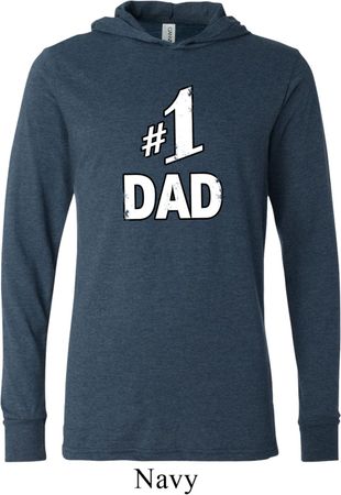 Number 1 Dad Lightweight Hoodie Tee