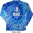 Number 1 Dad Long Sleeve Tie Dye Shirt